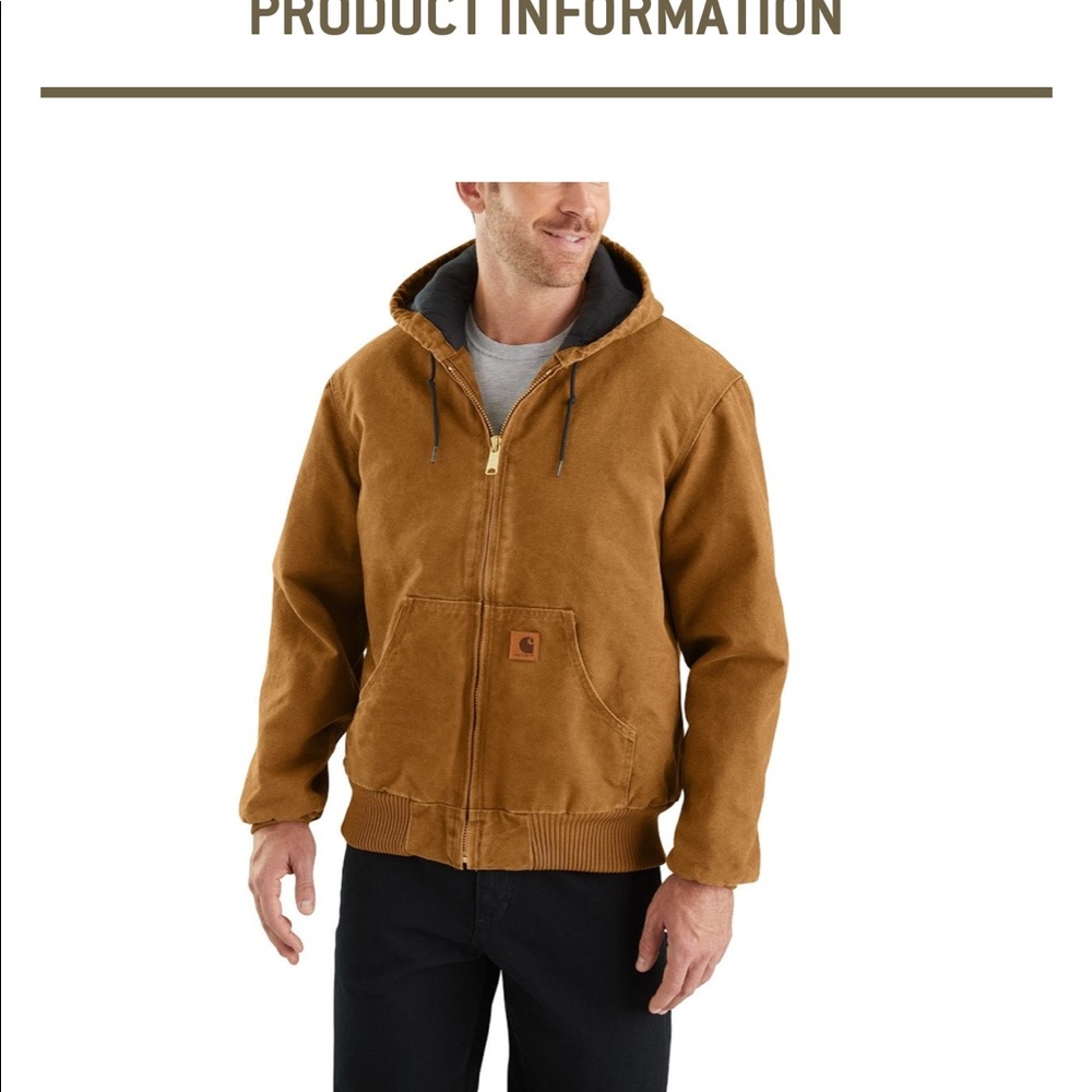 New, never worn men’s carhartt coat